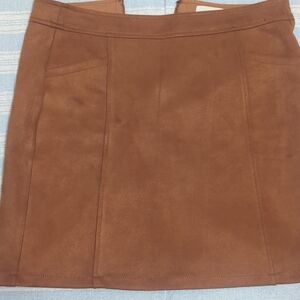 LOFT Rich Tan Mini Skirt
